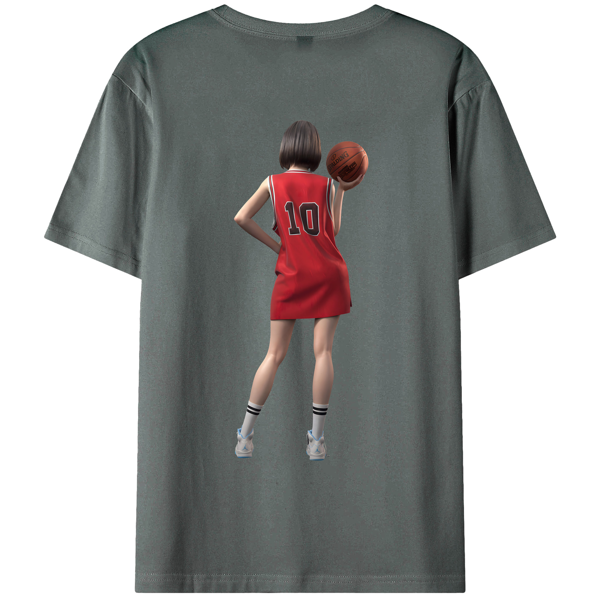 （画像用） SLAM DUNK／スラムダンク 綿100％ メンズ半袖Tシャツ（バックプリント） 通気性